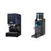 Gaggia New Classic EVO, blue + Rancilio Rocky Doserless, black