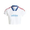 adidas House of Tiro Nations Pack Cut 3-Stripes Crop Jersey Womens White 10 (S)