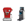 Ascaso Dream PID, Love Red + Rancilio Rocky Doserless