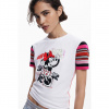 Dámské triko DESIGUAL 25SWTK39 1000 TS MINNIE 1000 WHITE velikost L