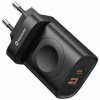 Nabíjačka do siete Swissten 22,5 W, 1x USB-A, 1x USB-C, Apple Watch (22045520) čierna
