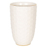 Clayre & Eef Porcelánový téglik na zubné kefky so zlatým pruhom - Ø 7*12 cm - Clayre & Eef