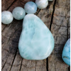 Larimar vŕtaný okrúhliak (30 x 23 x 8 mm)