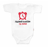 Body krátky rukáv Najlepší budíček na svete, Baby Nellys, biele 80 (9-12m)
