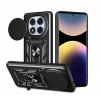 TopQ Mimoriadne odolný zadný kryt Armor Lens pre Xiaomi Redmi Note 14 Pro čierny