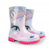 Dievčenské čižmy Demar - TWISTER PRINT HL 0036 - pinky unicorn, biela/ ružová Farba: Biela, Veľkosť: 34-35