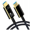 PremiumCord Ultra High Speed HDMI 2.1 optický fiber kabel 8K@60Hz,zlacené 25m (kphdm21t25)