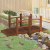 vidaXL Záhradný mostík so zábradlím 150x67x56 cm masívny smrek