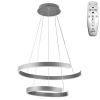 NEDES J4328/S Závesné LED svietidlo 120W, 3000K-6500K, 7800lm, IP20, diaľk. ovládač, stmiev., strieborná
