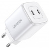 Ugreen CD294 GaN 2 x USB-C 45W QC PD - biela