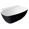 Polysan Nigra Voľne stojaca vaňa 158x80x45 cm, čierna/biela 72975