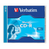 CD-R disk, 700MB, 80min, 16x, 1 ks, klasický obal, VERBATIM 