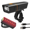 VERK GROUP Bike light predné zadné led usb kit