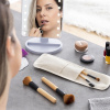 Sada drevených make-up štetcov s prepravnou taškou Miset (5ks)