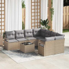 Sada zahradních pohovek 9 pcs Beige, šedá 55 x 55 x 37 cm Béžová 3346320