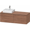 DURAVIT L-Cube závesná skrinka pod umývadlo na dosku (umývadlo vľavo), 4 zásuvky, 1420 x 550 x 482 mm, orech prírodný, LC4870L79790000