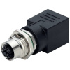 Lütze M12-RJ45 F/F 180° 8/8 Cat.6A vstavaná zásuvka RJ45, 490231, piny: 8, 1 ks; 490231