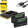 Nabíjačka akumulátorov Paton Dual Quick pre Sony NP-BX1 + 2x batéria 1090mAh USB (PT1974B)