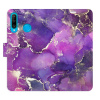 Flip pouzdro iSaprio - Huawei P30 Lite - Purple Marble - kapsičky na karty (Knížkový flip kryt, obal, pouzdro iSaprio na mobil Huawei P30 Lite - Purple Marble - 360° ochrana telefonu, přihrádka na kar