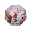 Dámský skládací deštník malované květy Varianta: 1 fialová sv., Balení: 1 ks