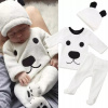 Detský komplet - Baby Set Sell4Kids 68 Biela, čierna 3 ks. (Dresik Baby Izolovaný fleece jeseň zima 68 74)