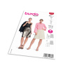 Strih Burda 5836 - Džínsová sukňa, zapínacia sukňa, koženková sukňa