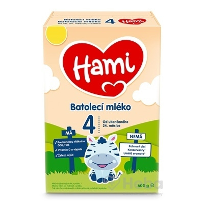 Hami 4 Batoľacie mlieko mliečna výživa v prášku (od ukonč. 24. mes.) (inov.2022) 1x600 g