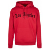 Los Angeles Wording Hoody - ruby M