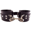 ROUGE Leather Wrist Cuffs With Faux Fur Lining Black on Black