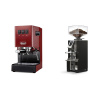 Gaggia New Classic EVO BC, red + Eureka Mignon Libra, CR black