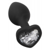 You2toys Silicone Butt Plug With Heart Black