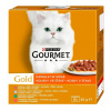 Gourmet Gold kačica s olivami teľacim so zeleninou pstruh so zeleninou králik s mrkvou v šťave 8 x 85 g
