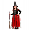 Kostým čarodejnice červený s klobúkom 98