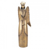 Clayre & Eef Zlatá antik kovová dekorácia anjel Christmas Angel - 20*16*52 cm - Clayre & Eef