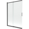 Mexen Fox vaňová zástena 2-krídlová posuvná 120 x 150 cm, transparentná, brúsená zbraňová sivá - 891-120-002-66-00