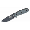 Vega ESEE-3PM-MB-B univerzálny pevný nôž 9,8cm, čierna, šedá, Micarta, plastové puzdro čierne
