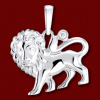 Silver.ag Prívesok zlatý, diamant, lev P1011