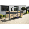 Westmann box 4 kovový box na odpadkové koše 4 x 240l, imitácia dreva