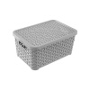 ORION Úložný box s vekom RATAN 6 l šedý