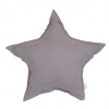 Cotton & Sweets Pure Nature dekoračný vankúš hviezda zo 100% ľanu šedá Velkosť: malý