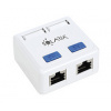 Solarix Zásuvka CAT5E STP 2 x RJ45 na omítku bílá SX288-5E-STP-WH 22162881