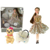 Lean Toys Bábika Emily so psom s dlhými vlasmi