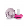 Frigg Dvojbalenie cumlíkov frigg daisy soft lilac/ fuchsia, 0-6m, silikón