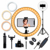 LED kruhové svetlo RING 30cm 80W + Statív 220cm + BT diaľkové ovládanie + Napájací adaptér
