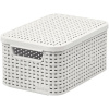 Košík s vekom Curver® STYLE2 LID S, krémový, s vekom, 29x20x14 cm