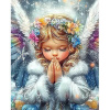 Diamantový obraz Anjelik v zime