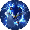 CUKROVÁ TLAČ jedlý obrázok na tortu Cukrová hmota SONIC SONIK JEŽKO + TEXT 30