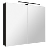 Sapho GRETA galerka s LED osvětlením, 101x70x14cm, černá mat