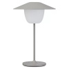 Prenosná stolová lampa ANI MINI 21 cm, LED, satelitná sivá, hliník, Blomus