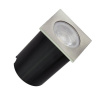 NEDES LGL514S Podlahové LED svietidlo 4W, 2800K, 210lm, IP67, 6x6cm, čierna
